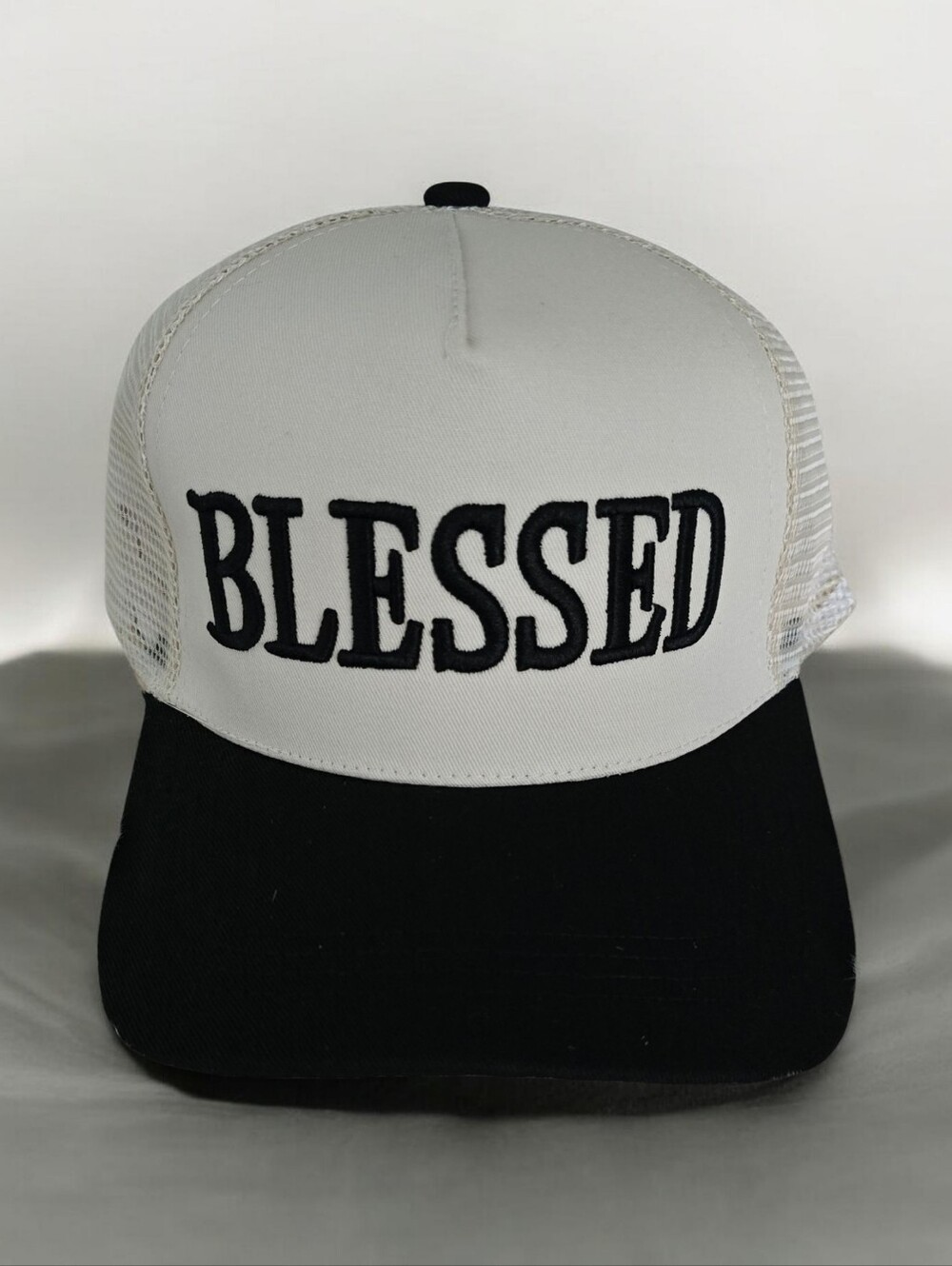 Blessed Embroidered Mesh Snapback Trucker Cap, NEW